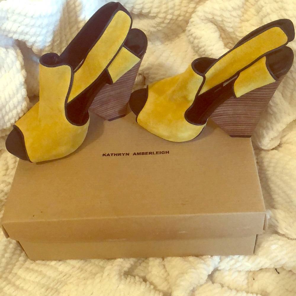 Kathryn Amberleigh suede block heels